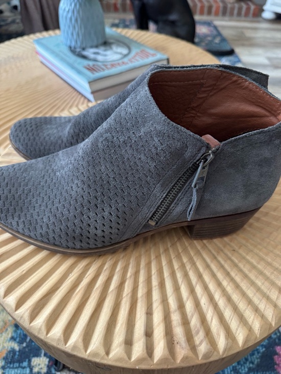 Lucky Brand Shoes - Lucky Brand Brielley Gray Suede Ankle Boots Size 10.5